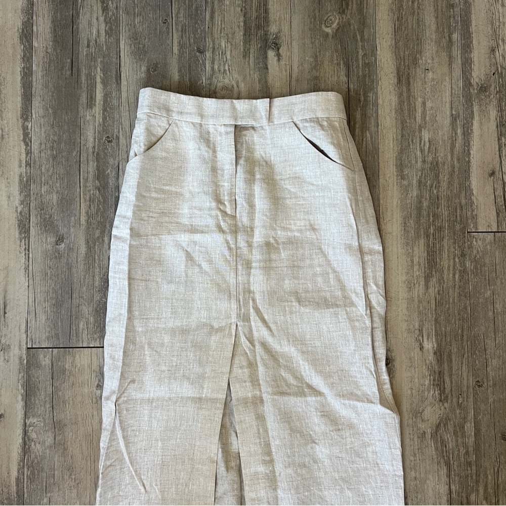 L’Academie from Revolve Orsina Maxi Skirt in Natural Linen Cotton Blend - Picture 7 of 9
